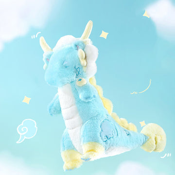 Sitting Chinese Blue Dragon Stuffed Animal Plush Toy